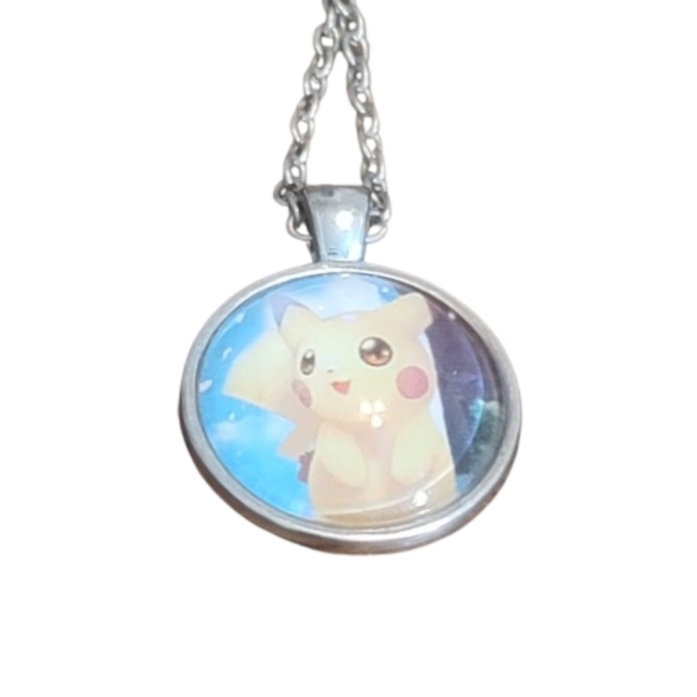 Pikachu Pokemon Necklace -  Pokemon Card Pendant And Chain